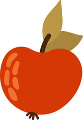 Cute hand drawn apple.