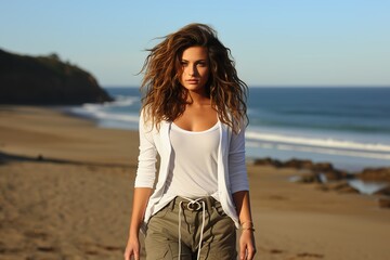 Blank White Tank Top Mockup. Versatile Canvas for Your Designs. Showcase Your Creativity and Style. Clean and Sleek Apparel Presentation. Generative Ai