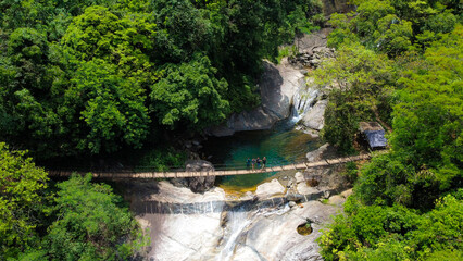 waterfall in the mountains