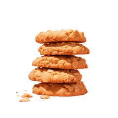 Fototapeta Oats cookies against a transparent background obraz