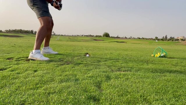 Man playing golf in Marrakesh