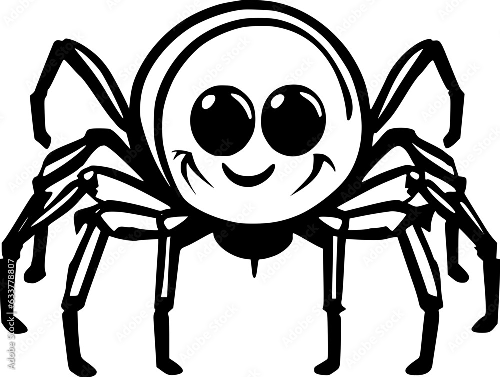 Wall mural crab spider cartoon