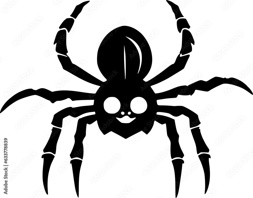 Sticker black spider