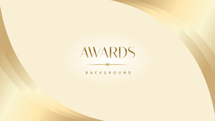 Pastel cream gold award graphic background. Modern glitter template sparkling elegant luxury premium corporate abstract design.
