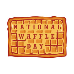 national waffle day vector illustration
