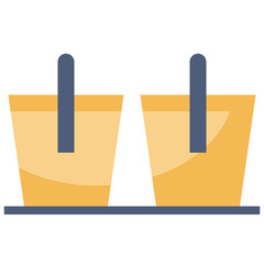BUCKET line icon,linear,outline,graphic,illustration