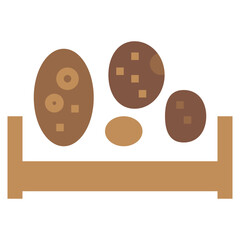 Fototapeta premium POTATO line icon,linear,outline,graphic,illustration