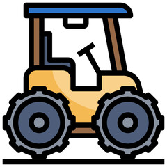TRACTOR line icon,linear,outline,graphic,illustration