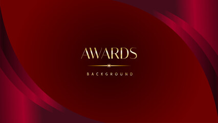 Red maroon golden royal awards background graphics lines stripes breaking news elegant shine modern blended template luxury premium corporate abstract design template banner certificate dynamic shape.