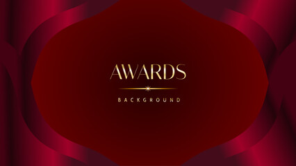 Red maroon golden royal awards background graphics lines stripes breaking news elegant shine modern blended template luxury premium corporate abstract design template banner certificate dynamic shape.