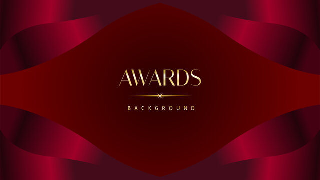 Red maroon golden royal awards background graphics lines stripes breaking news elegant shine modern blended template luxury premium corporate abstract design template banner certificate dynamic shape.