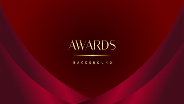 Red maroon golden royal awards background graphics lines stripes breaking news elegant shine modern blended template luxury premium corporate abstract design template banner certificate dynamic shape.
