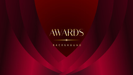 Red maroon golden royal awards background graphics lines stripes breaking news elegant shine modern blended template luxury premium corporate abstract design template banner certificate dynamic shape.