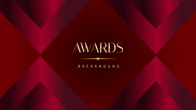 Red maroon golden royal awards background graphics lines stripes breaking news elegant shine modern blended template luxury premium corporate abstract design template banner certificate dynamic shape.
