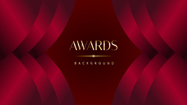 Red maroon golden royal awards background graphics lines stripes breaking news elegant shine modern blended template luxury premium corporate abstract design template banner certificate dynamic shape.