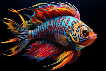 Obraz na płótnie Canvas Multicolored exotic fish