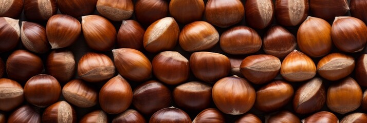 Roasted chestnuts background