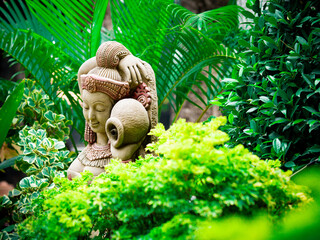 Woman statue in the garden