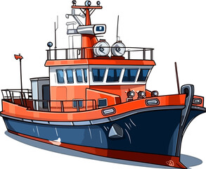 Coast Guard Vessel illustration