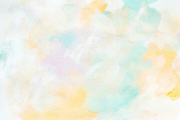 Light Blue and white, mint abstract oil painted background, brush texture with copy space for design