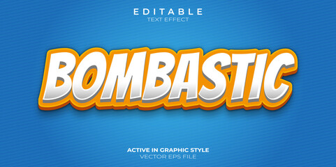 Obraz premium Bombastic text effect minimalist 3D style