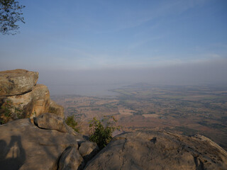 High angle view of the rocks on the mountain