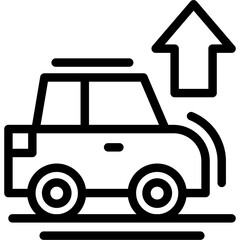Car with up arrow Icon