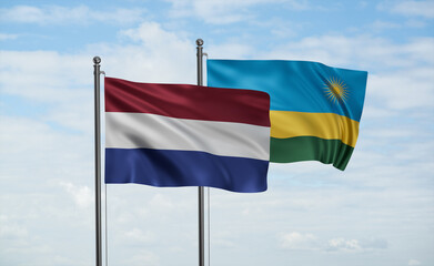 Rwanda and Netherlands flag