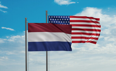 USA and Netherlands flags