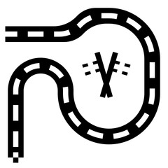 race track line icon,linear,outline,graphic,illustration