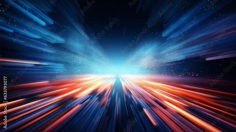 Poster abstract futuristic background representing data transfer technology concept. generative ai