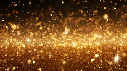 Golden glowing glitter background sparkles wallpaper
