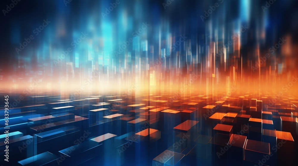 Poster abstract futuristic background representing data transfer technology concept. generative ai