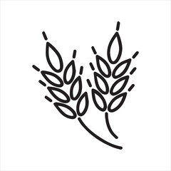 Cereal icon. Vector and line