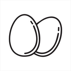 Egg icon. Vector and line