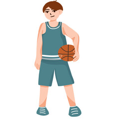 basketball player holding ball