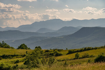 Molise, Italy.  Spectacular summer panorama.