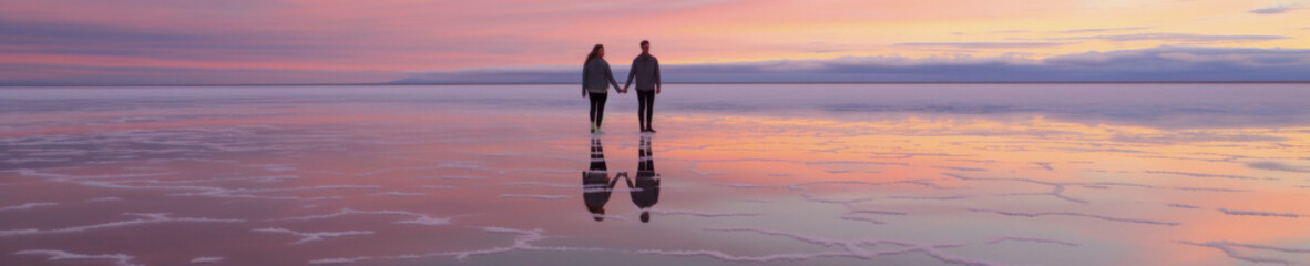 Fototapeta premium Salar de Uyuni Bolivia - Generative AI