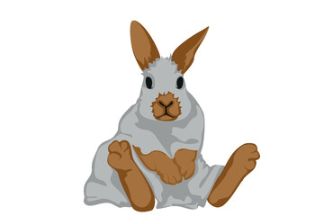 Сute Halloween Ghost Rabbit Vector