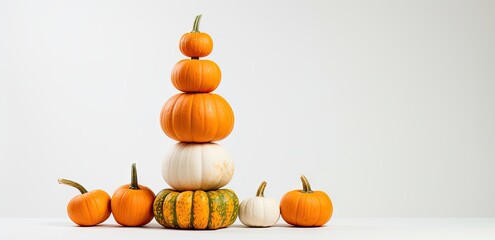 A stack of pumpkins