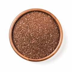 Teff Groats isolated on white background top view 