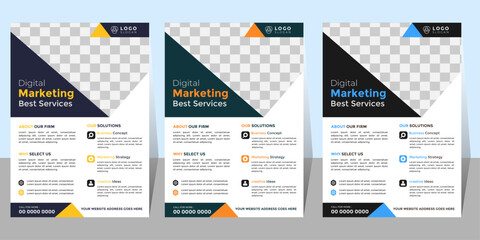 Professional Creative Business flyer or Digital best marketing poster design template