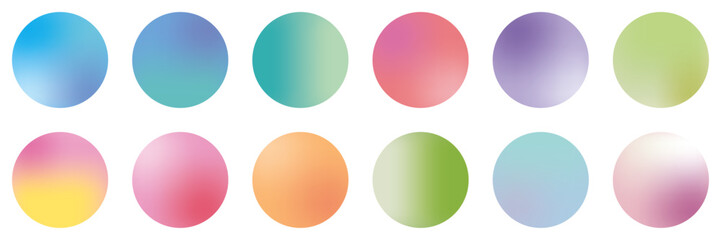 グラデーション  丸　あしらい　セット