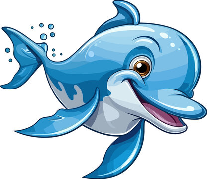 Cartoon Dolphin Illustration 