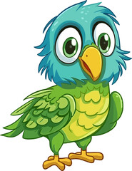 Cartoon Parakeet Illustration 
