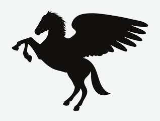 Enchanting Silhouettes of Majestic Pegasus, A Collection of Graceful and Mythical Equine Forms