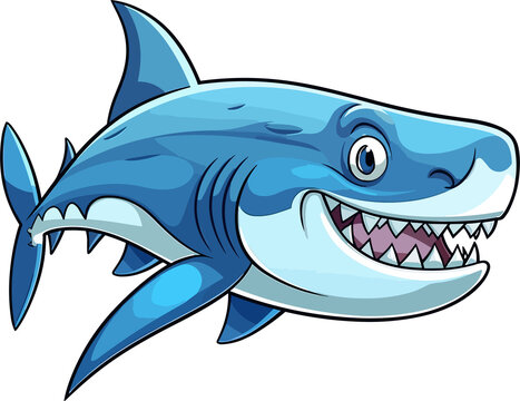 Cartoon Shark Illustration 