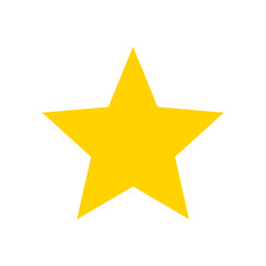 Fototapeta premium Yellow Gold Star Flat Icon Isolated Vector Illustration