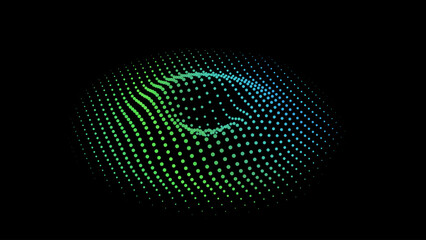 Abstract waveform net pulsating hole dots nodes banner resilience energy power big data technology explosion