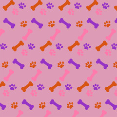 dog bone seamless pattern. vector illustration. dog bone background for design